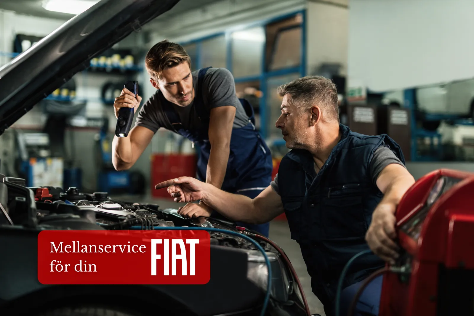 Fiat mellanservice hos MekaExperten med fast pris